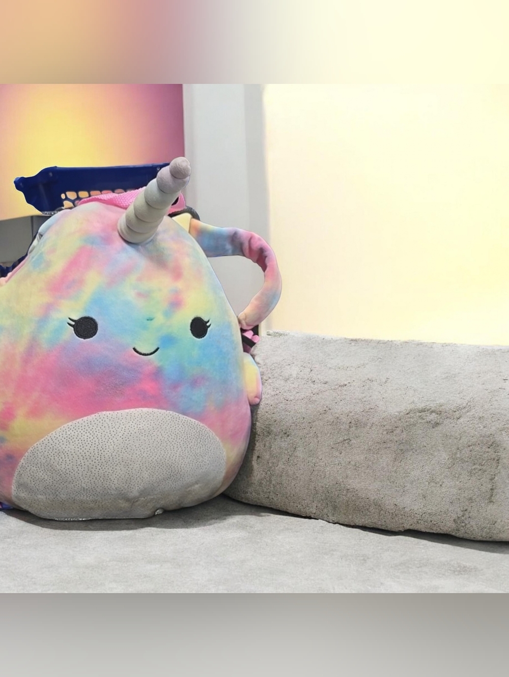 Squishmallows Pastel Tie-Dye Unicorn Backpack - GUC